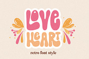 Love Heart Lovely Groovy Font, a Script Font by BarcelonaShop (Thumbnail 1 of 10)
