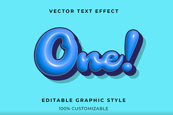Glossy Bubble Shadow 3D Text Effect preview 3