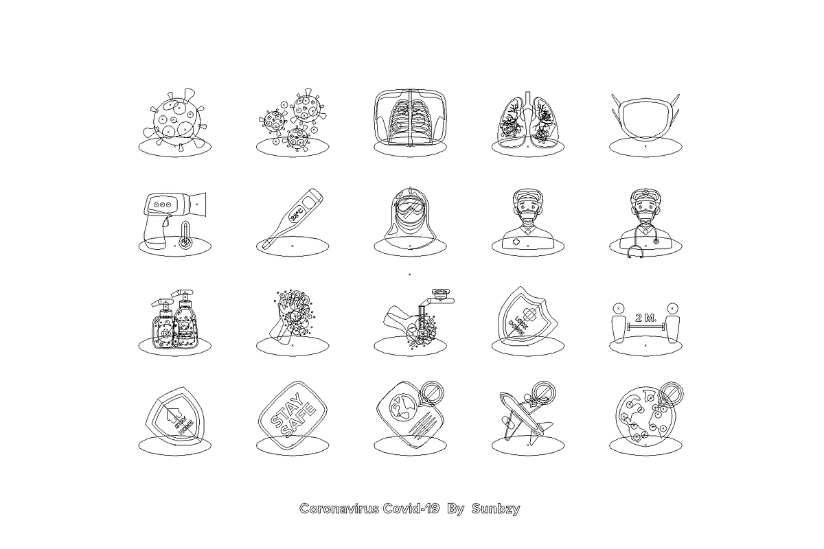 Coronavirus - Covid19 Icons, an Icon by Sunbzy (Photo 2 of 5)