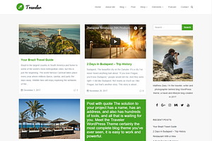 Traveler Photo Blog WordPress Theme