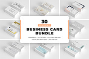 30 Minimal Business Cards Bundle, a Business Card Template by GraphicsEgg (Thumbnail 1 of 32)