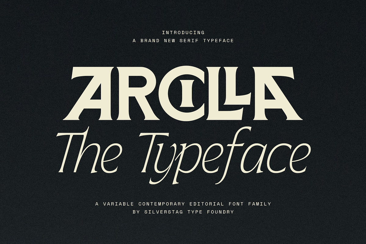 Arcilla — Variable Editorial Serif, a Serif Font by SilverStag Type Foundry (Photo 1 of 31)
