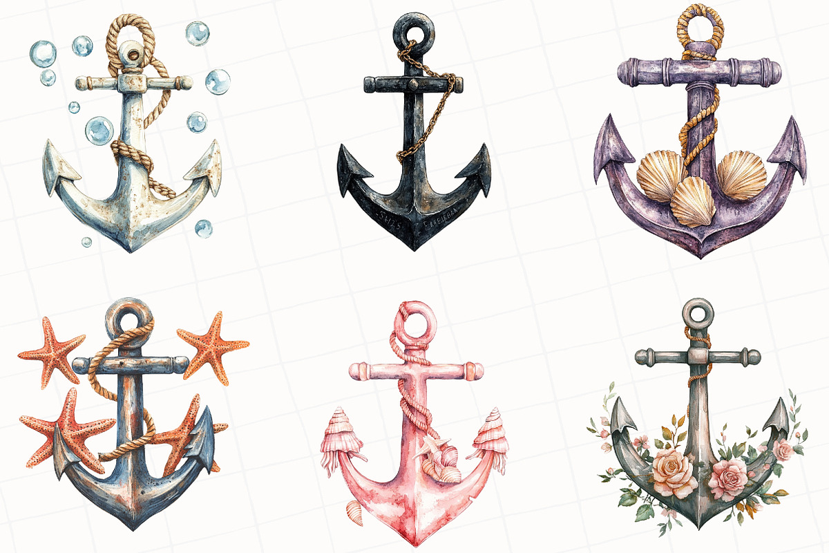 Summer Anchor Clipart, an Illustration by OK Design (Photo 4 of 5)
