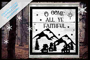 O Come all Ye Faithful Christmas svg, an Object Graphic by SparkalDesigns (Thumbnail 1 of 2)