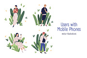 App users with mobile phones set, a Person Illustration by Good Studio (Thumbnail 1 of 3)