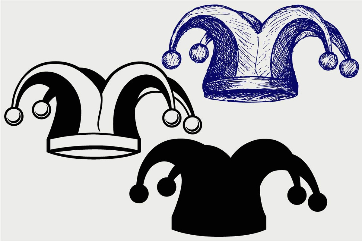 Jester hat SVG, an Outline Icon by LineworkStock