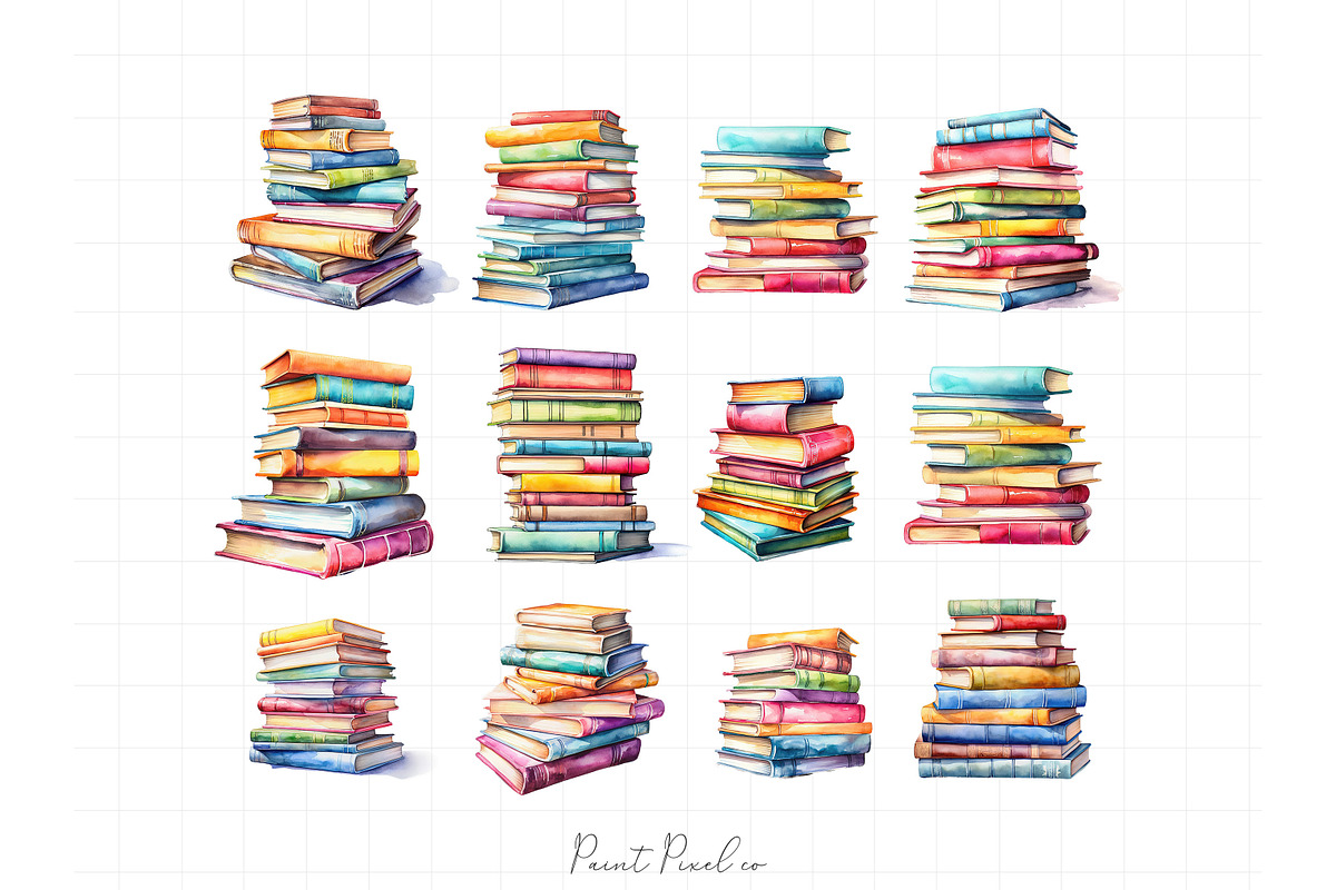Stack of Books PNG, an Object Illustration by PaintPixelCo (Photo 2 of 6)