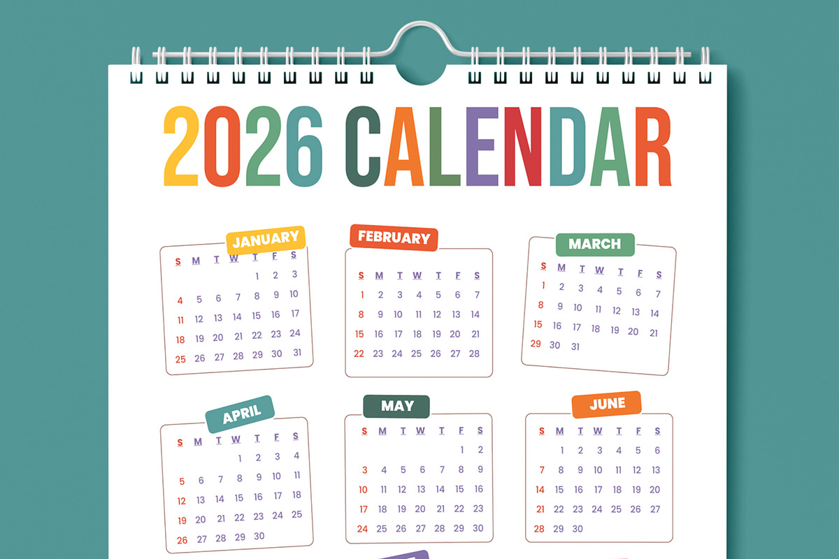 2026 Minimal Calendar Template preview 2