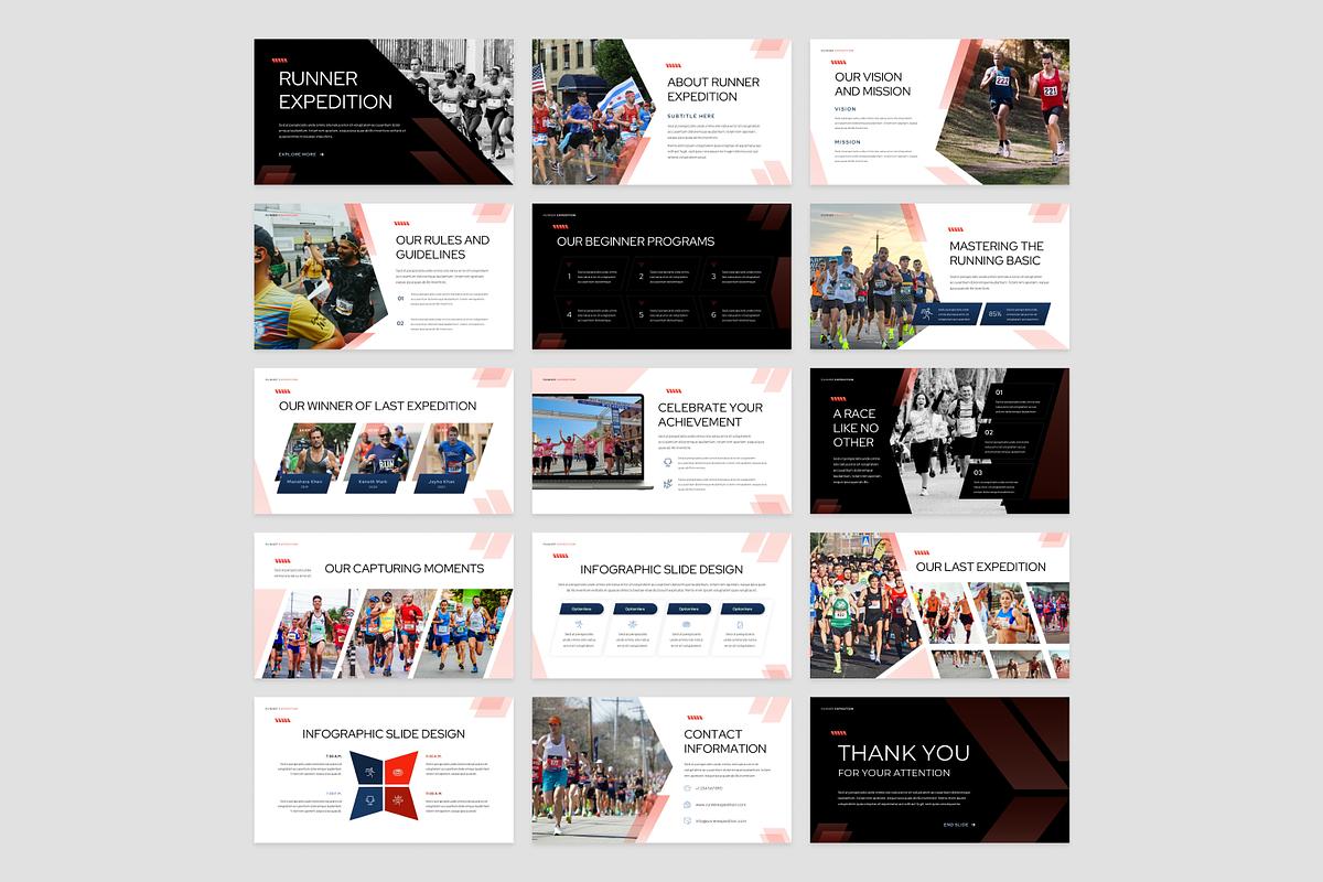 Marathon & Running Event, a Presentation Template by Annora Studio (Photo 2 of 7)