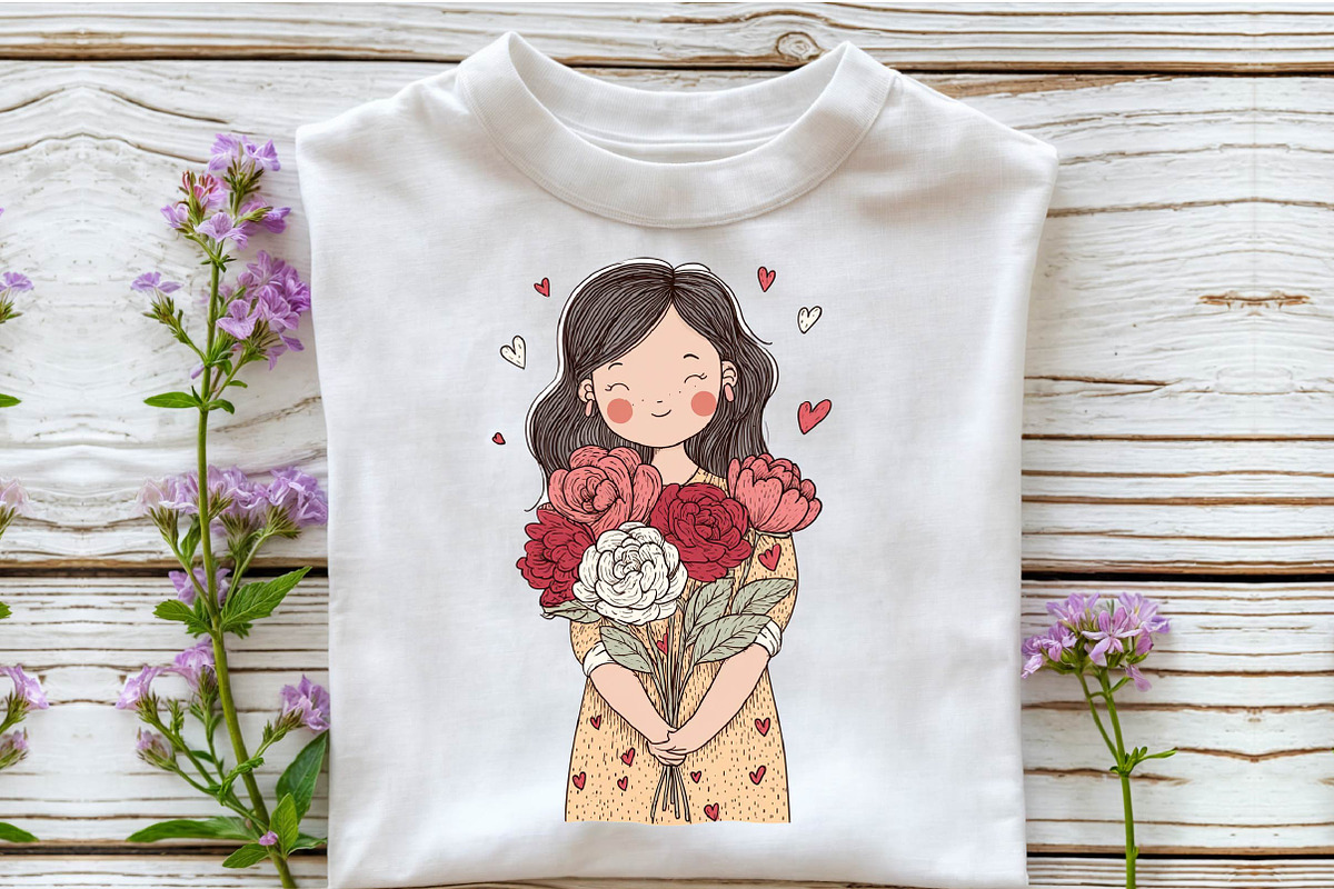 Valentine Rose Gold Reverie Girl Cli, an Illustration by Sublimation Artist (Photo 5 of 6)