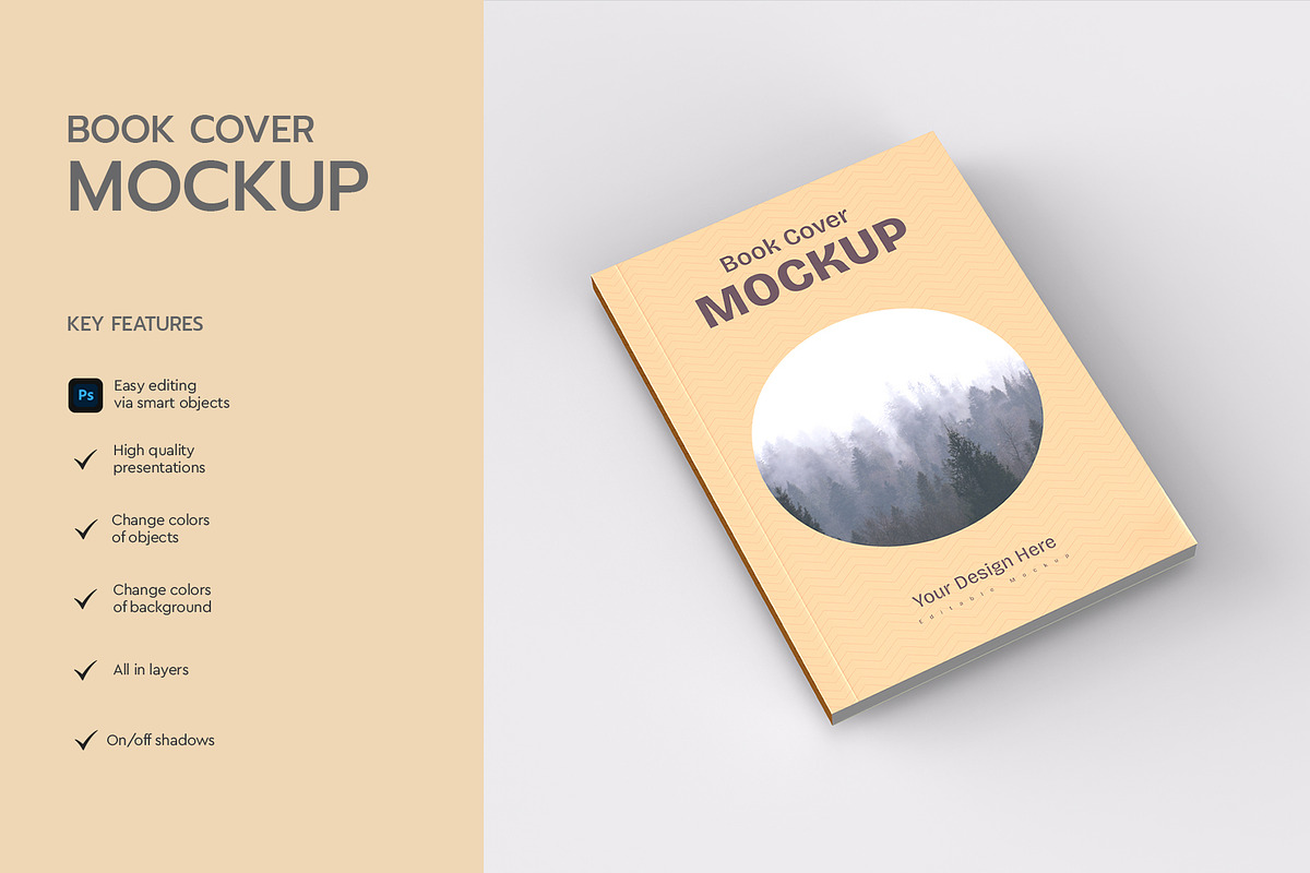 Book Cover Mockup, a Product Mockup by graphypix (Photo 3 of 3)