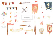 DRAGONS AND KNIGHTS. Watercolor, an Illustration by OlliArtDesign (Thumbnail 7 of 9)