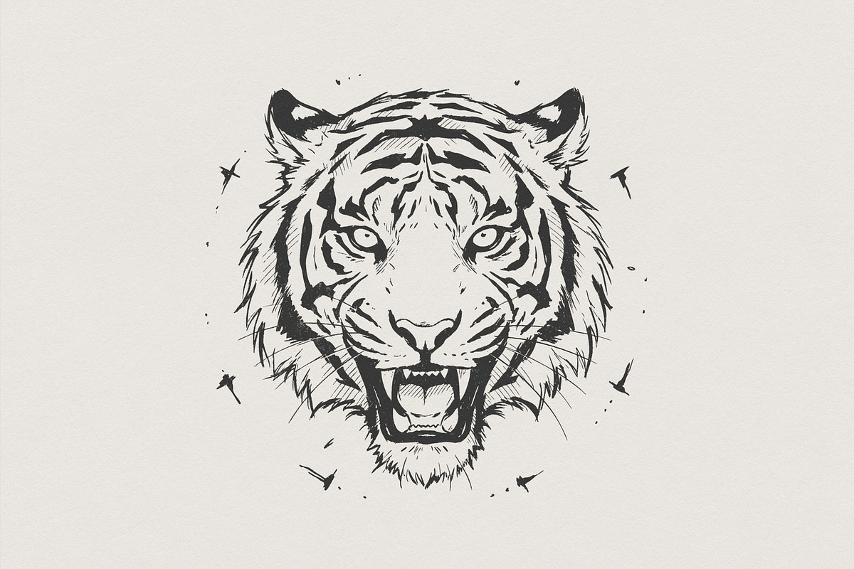 Roaring Tiger PNG, Wild Animal Art,, an Illustration by SharpMarketplace (Photo 1 of 4)