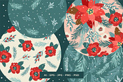 Merry Christmas. Seamless patterns, a Pattern Graphic by Nadia Grapes (Thumbnail 4 of 7)
