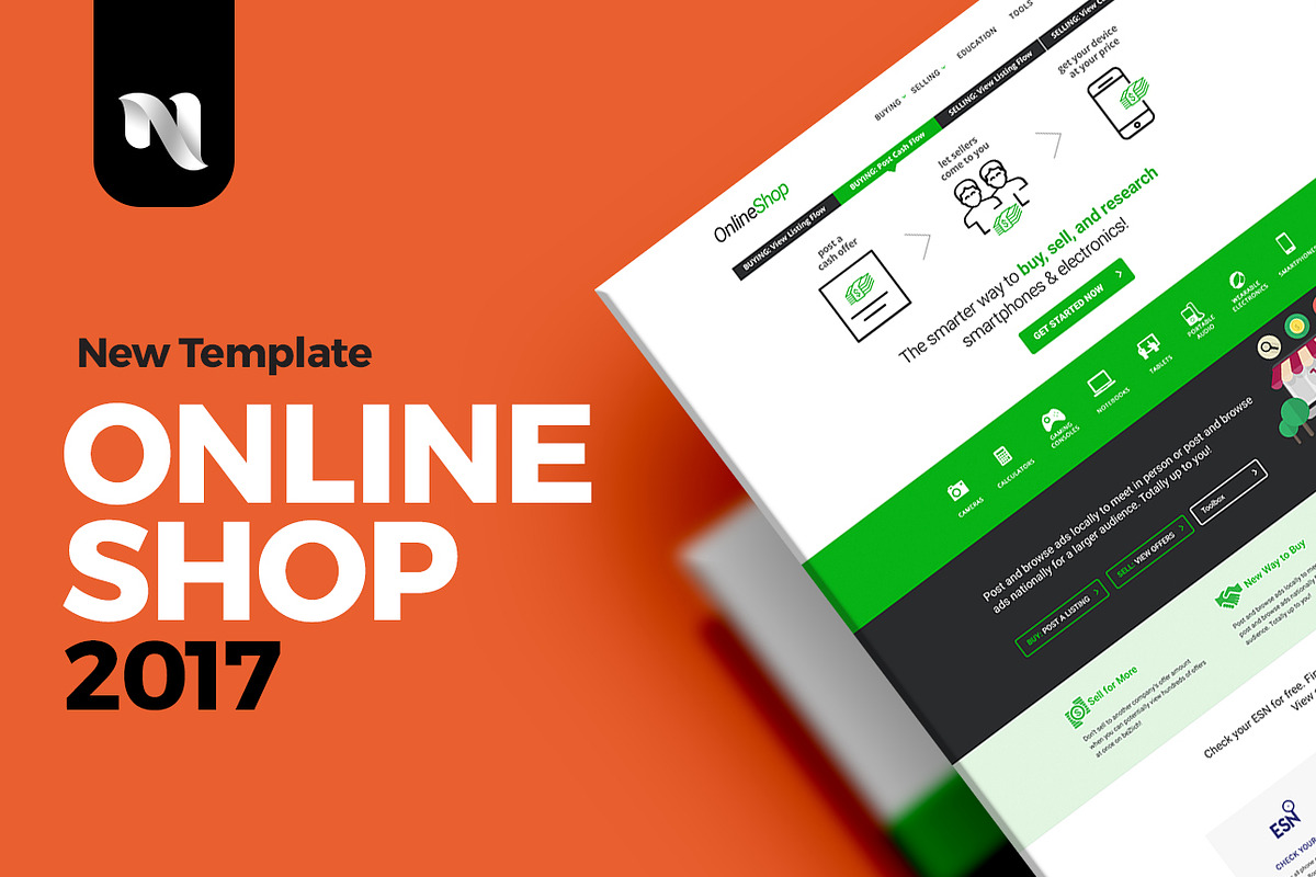 OnlineShop 2017 Landing Page, a Landing Page Template by Nadasol (Photo 1 of 2)