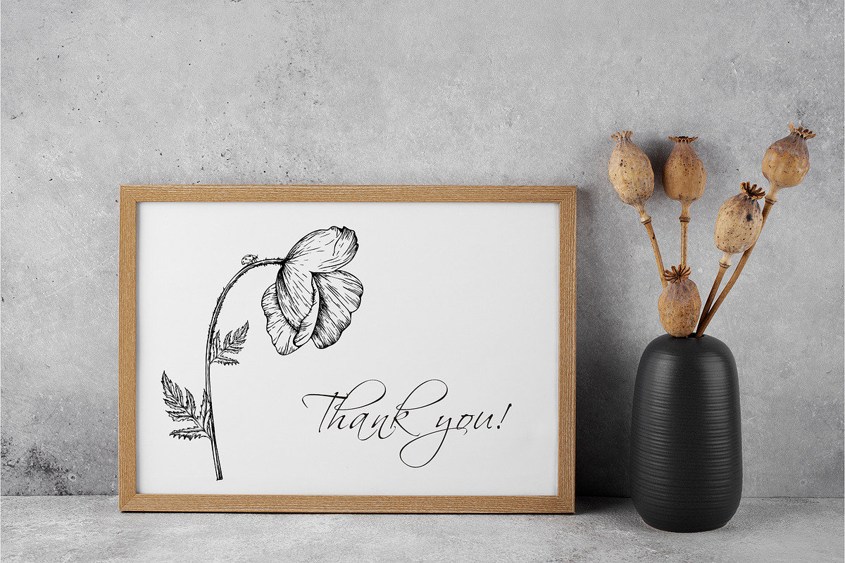 WILDFLOWERS Hand-drawn Line Art, a Seasonal Illustration by Navenzeles (Photo 13 of 13)