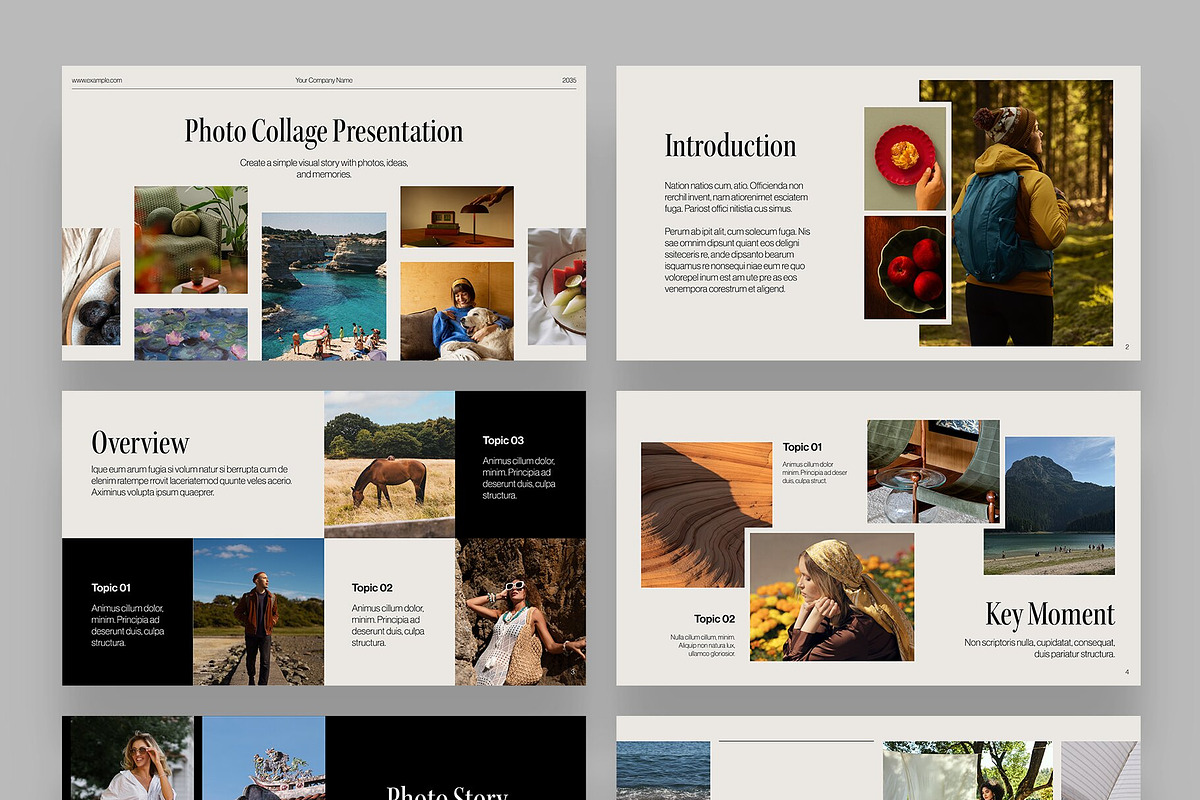 Photo Collage Presentation Template, a Presentation Template by BrandPacks
