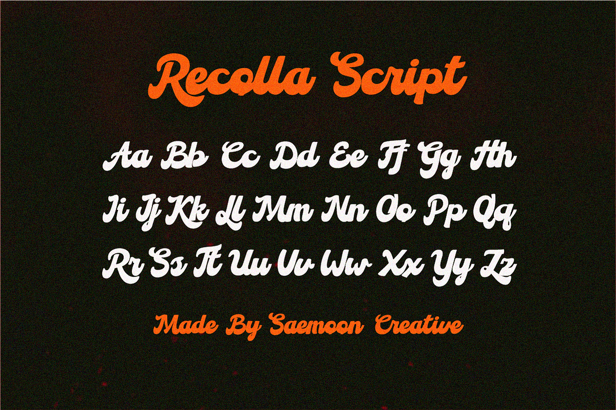 Recolla, a Script Font by saemoon creative (Photo 8 of 15)