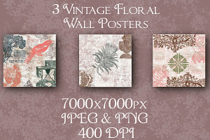 Vintage Floral Wall Posters