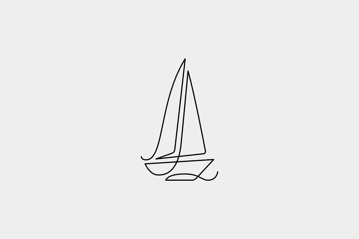 Sailboat, an Outline Icon by Jordy