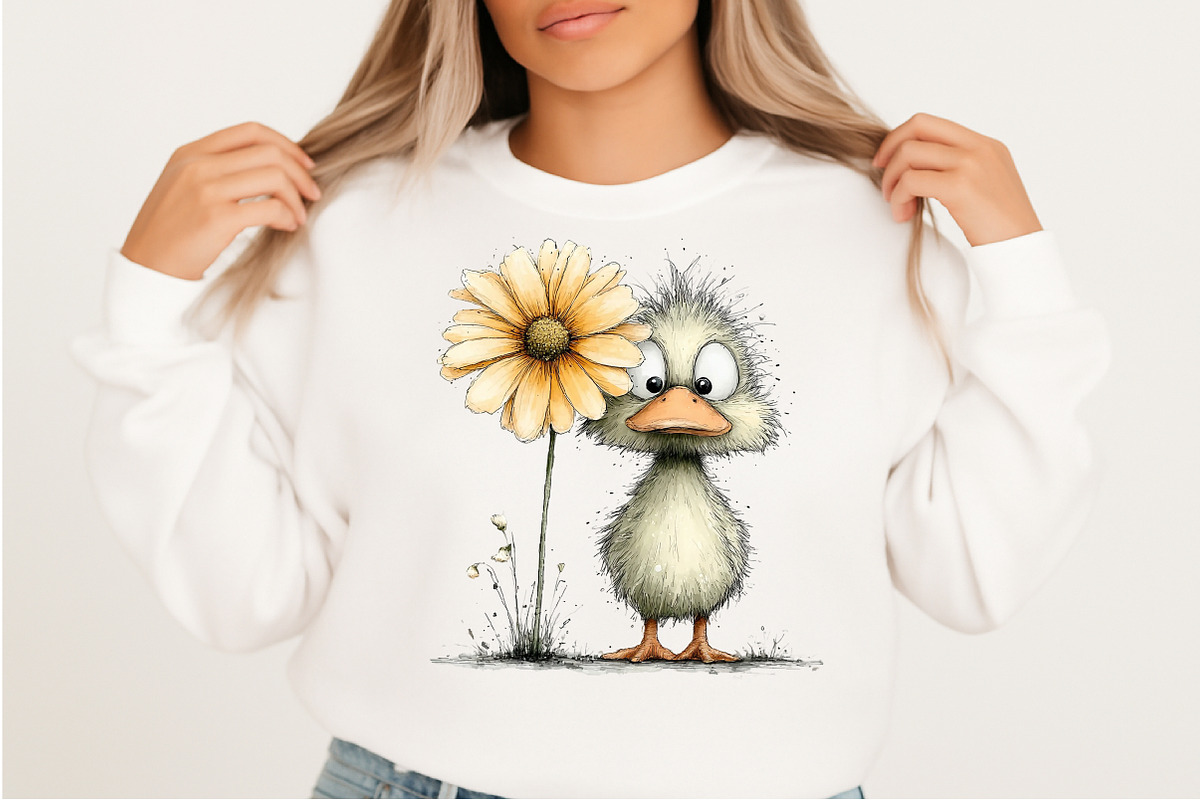 Quirky Spring Duck Clipart Png, an Illustration by Craft Nest (Photo 7 of 11)