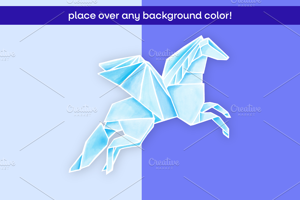 12 Handmade Origami Animals Clip Art, an Animal Illustration by Onyx Templates (Photo 3 of 3)