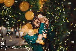 60 Confetti Photo Overlays