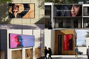 4 Fashion Billboard Mockup