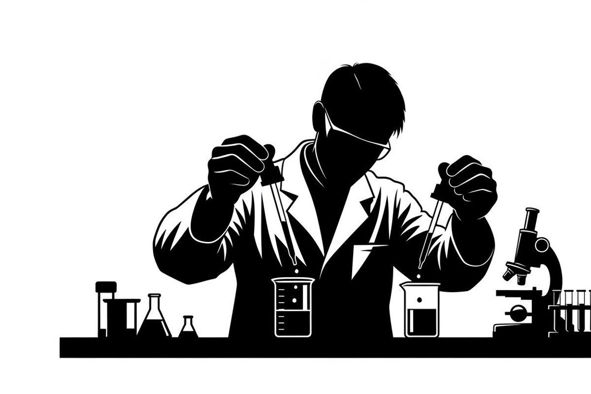 This Scientist Lab Silhouettes, an Illustration by Amazin_art (Photo 16 of 31)