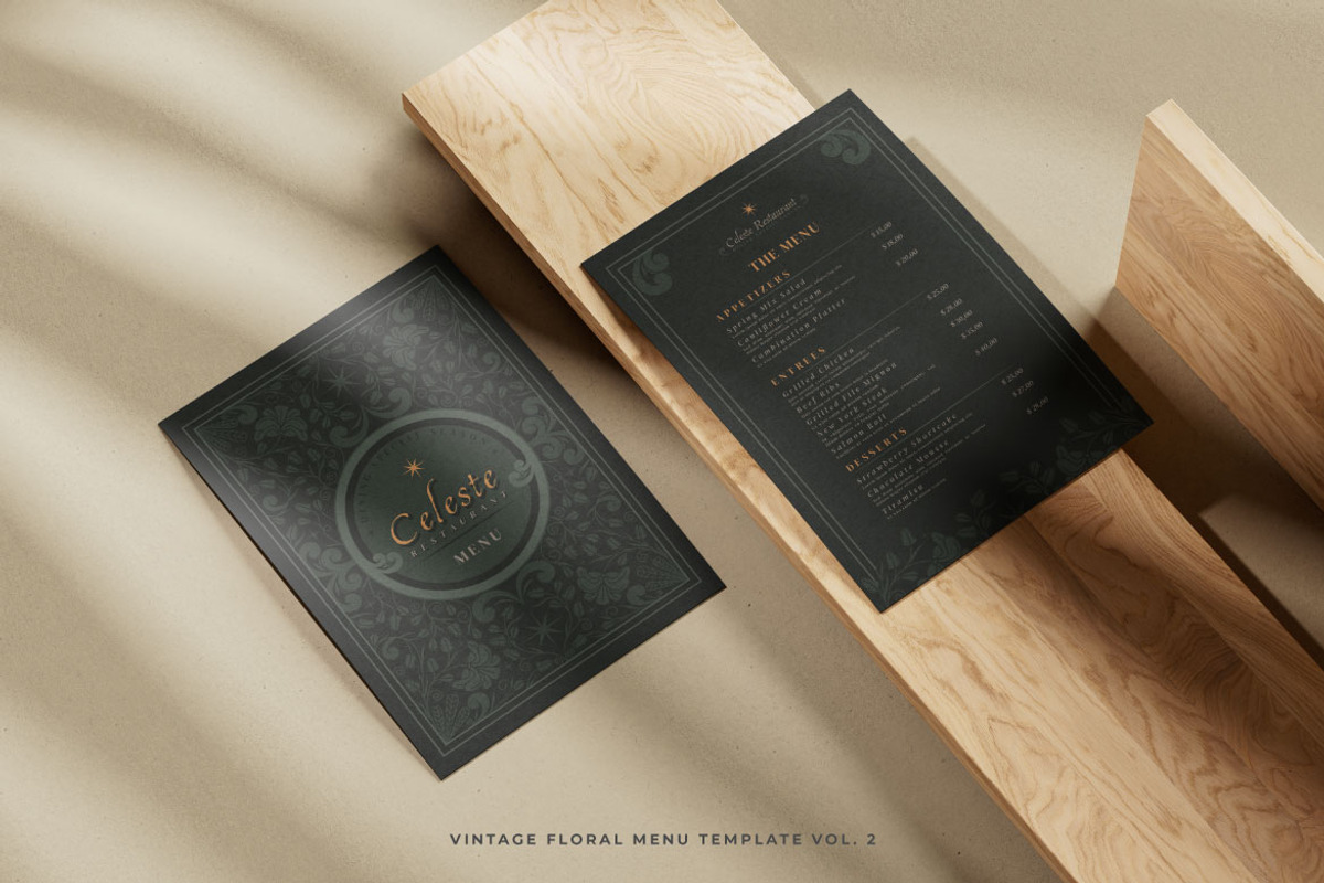 Vintage Floral Menu Vol.2, a Brochure Template by Bewalrus Studio (Photo 5 of 5)