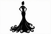 Stylish Gown Silhouette Set, an Illustration by yasushie (Thumbnail 19 of 21)