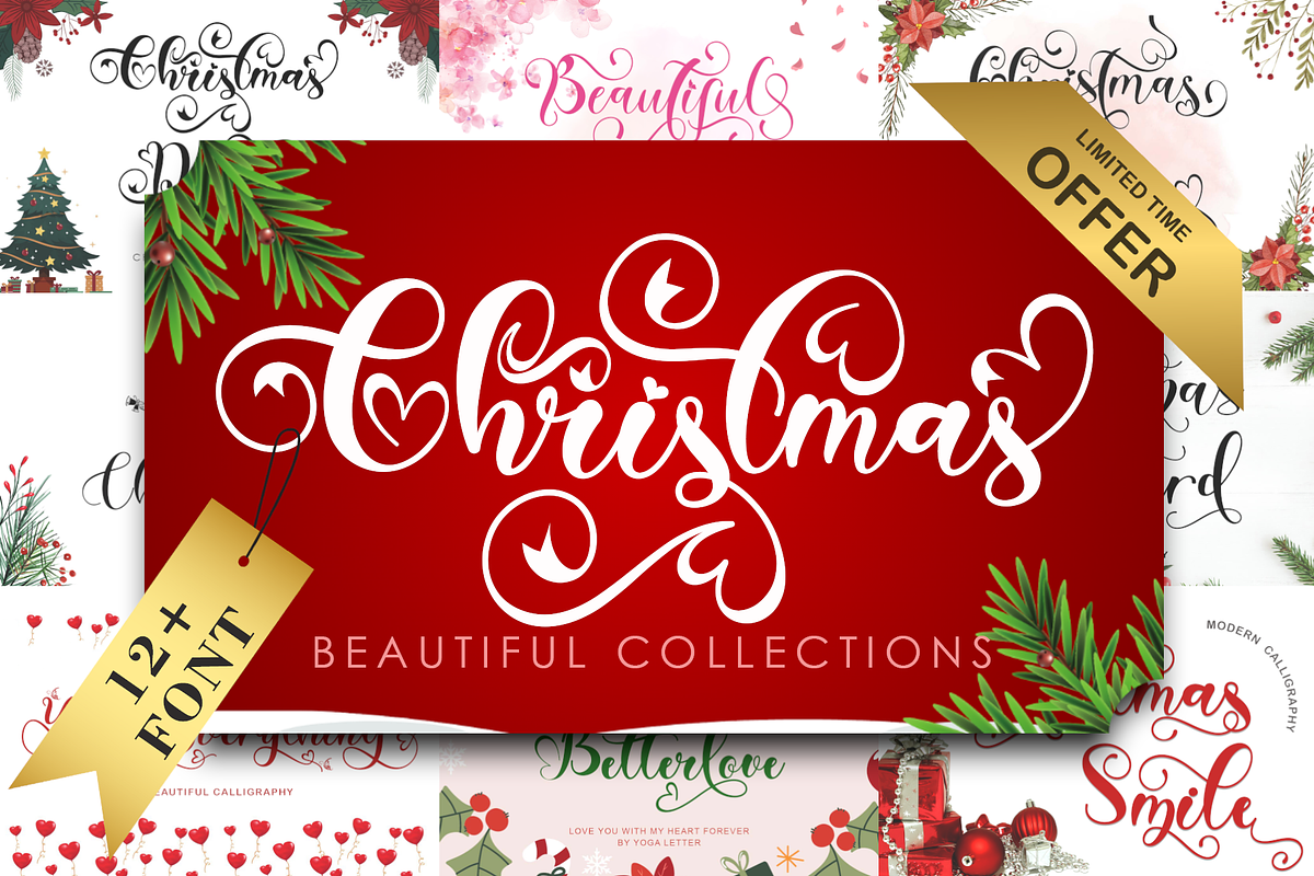 Christmas Beautiful Collections, a Handwritten Font by Yoga Letter