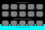 Retro TV Scan Lines, a Texture Graphic by The Fake PNG (Thumbnail 2 of 5)
