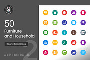 Furniture & Household Round Filled, an Icon by IconBunny (Thumbnail 1 of 2)