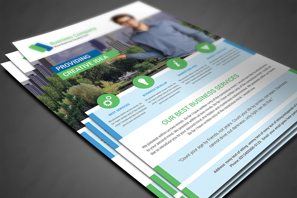 Business Flyer Print Template, a Flyer Template by AfzaalGraphics (Photo 3 of 4)