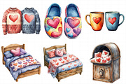Watercolor Valentines Couple Clipart, an Illustration by Daily.Designs (Thumbnail 7 of 8)