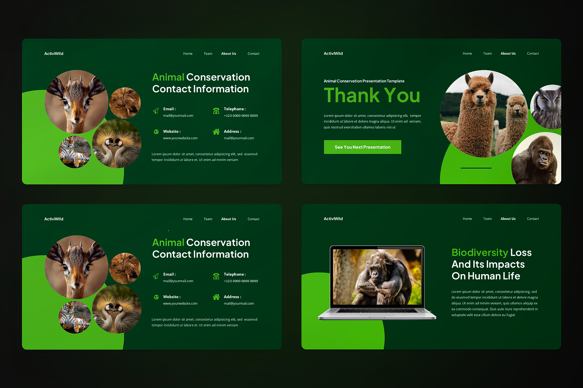 Animal Conservation Google Slide, a Presentation Template by SquidPixey (Photo 4 of 7)