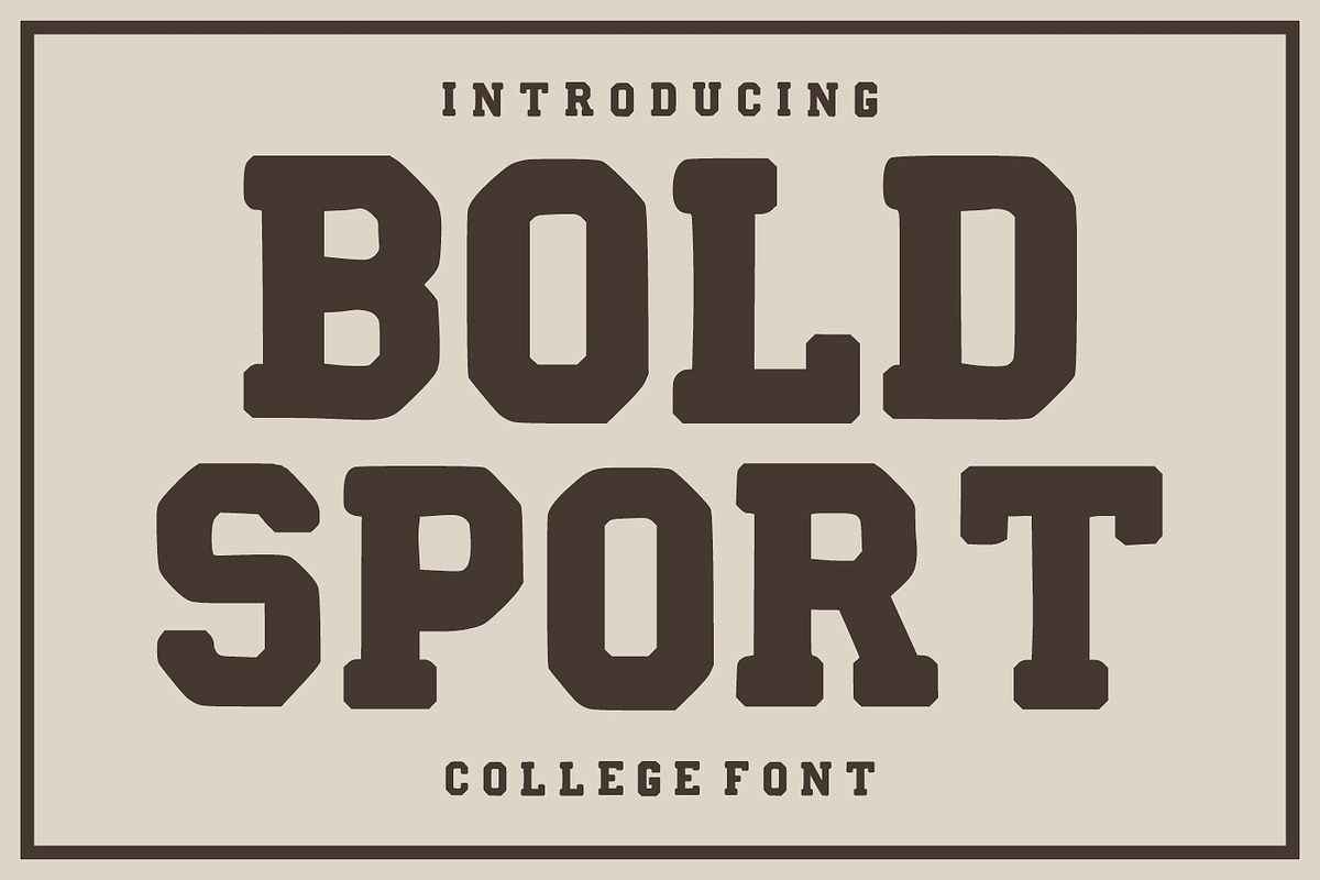Bold Sport, a Slab Serif Font by Fourteen Letter (Photo 1 of 5)