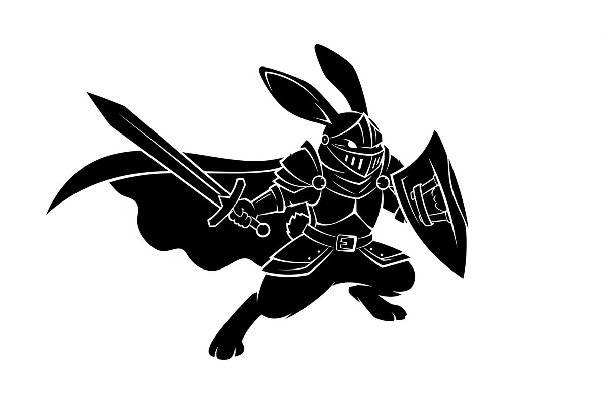 Warrior Bunny Knight Silhouette, an Illustration by jahid234 (Photo 16 of 49)