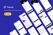 Payway - Online Mobile Banking App, an UI Kit Template by CraftingStudio (Thumbnail 1 of 10)