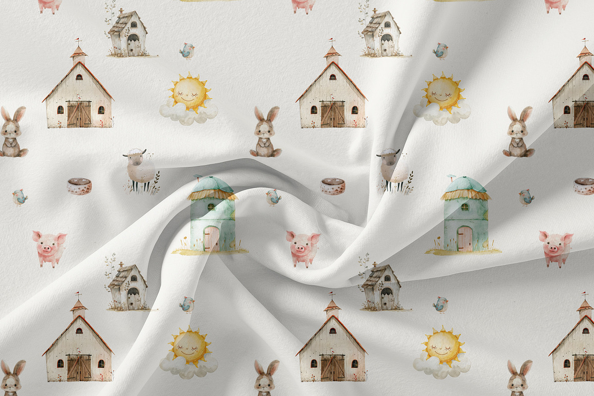Nursery Little Farm Animals Set, an Object Graphic by Pati Paints (Photo 3 of 12)