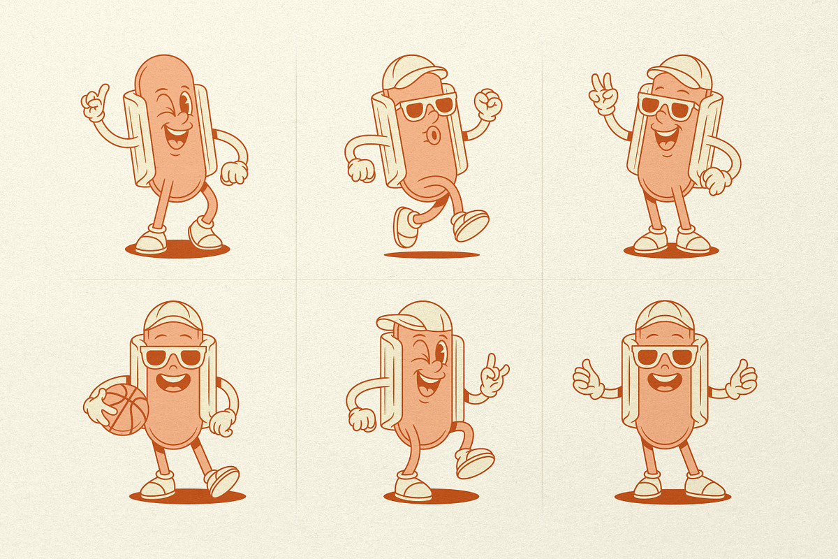 Hot Dog Cartoon Mascot Character, a Food Illustration by Vasya Kobelev (Photo 3 of 7)