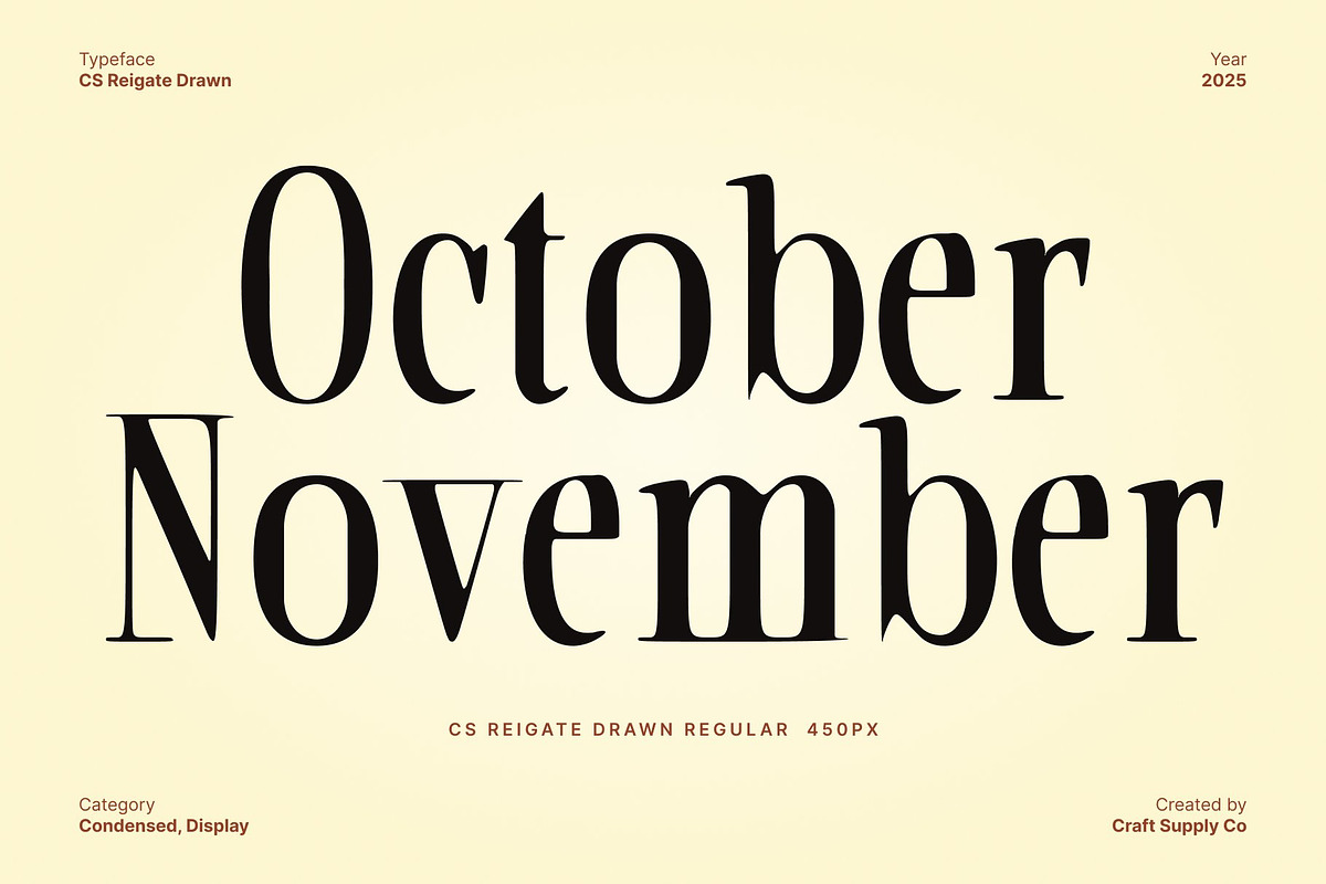 CS Reigate Drawn, a Serif Font by Craft Supply Co. (Photo 2 of 8)