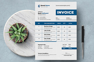 Corporate Invoice Layout, a Stationery Template by MightyDesign