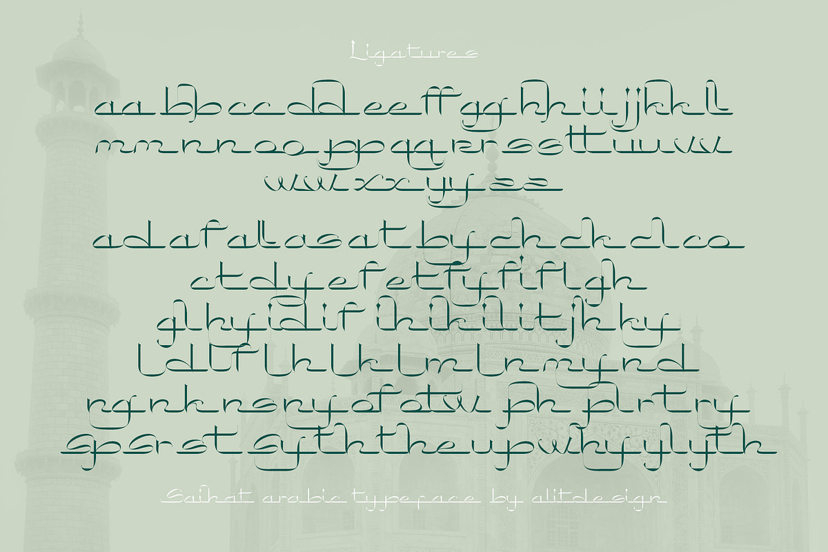 Saihat Arabic Typeface, a Script Font by alit design (Photo 10 of 15)