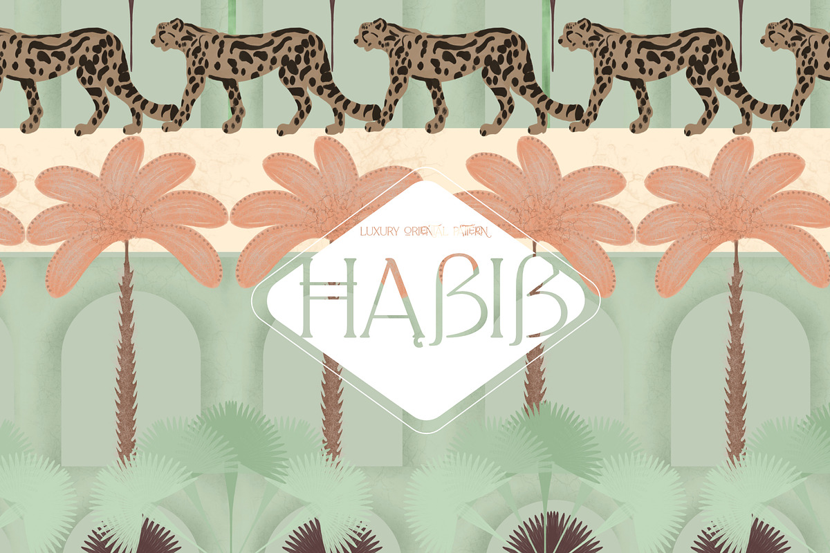 Habib, Luxury Oriental Pattern, a Pattern Graphic by Nocito Design