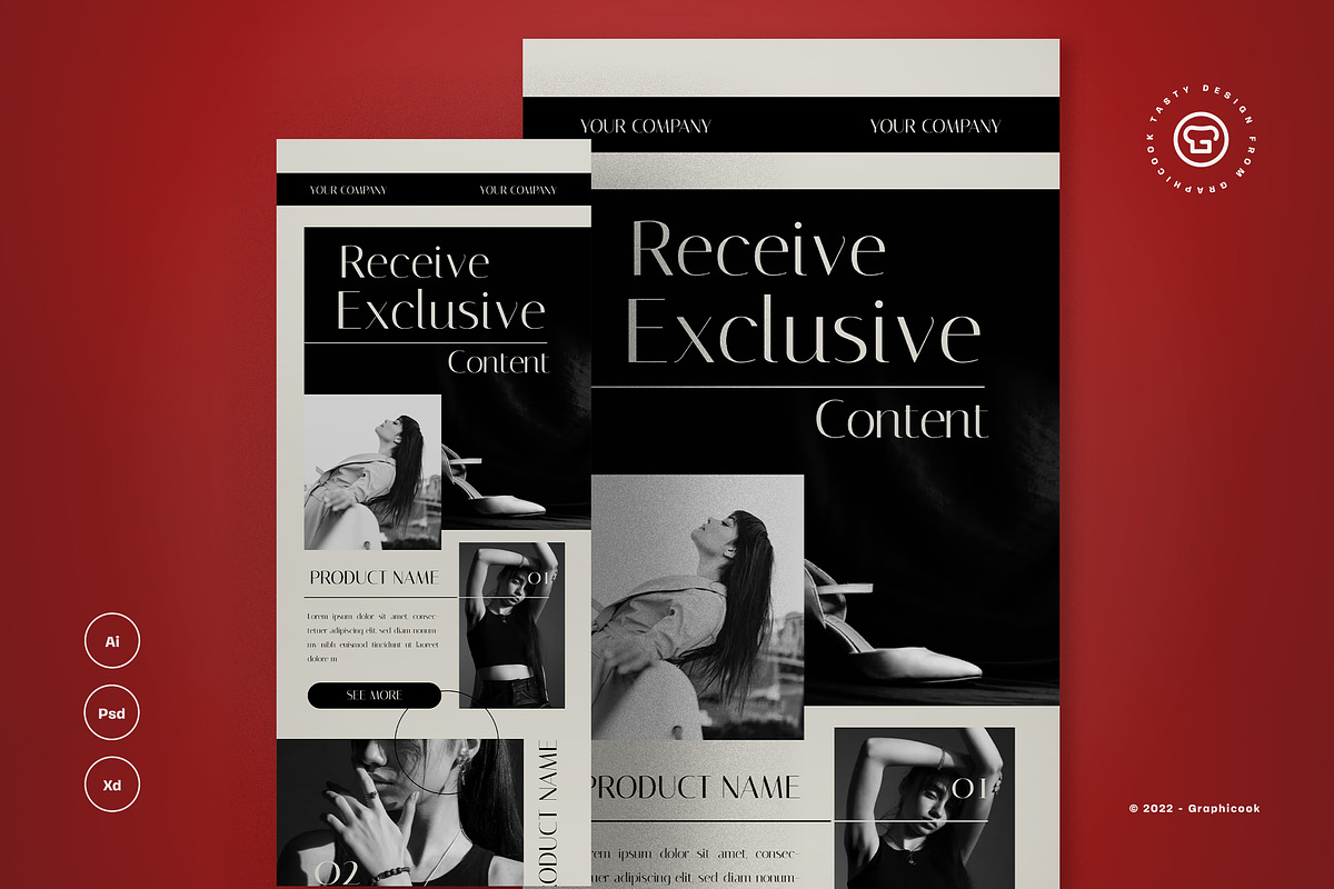 Monochrome Email Newsletter, an Email Template by graphicook (Photo 1 of 3)