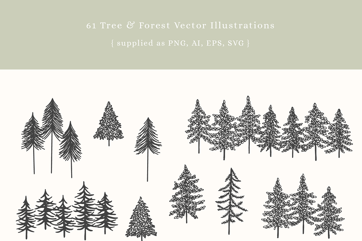 Forest Mountain Vector Illustrations, an Illustration by Emma Webb Studio (Photo 4 of 9)