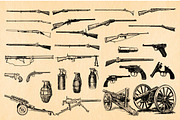 Vintage Firearm Illustrations Bundle, an Object Illustration by Seaquint (Thumbnail 3 of 3)