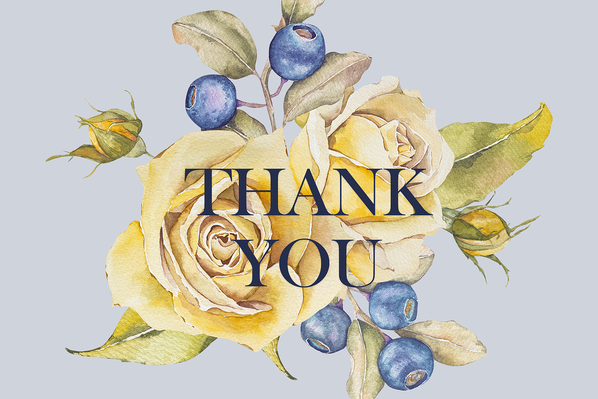 Watercolor lemon and blueberry, an Illustration by MariGraphic boutique (Photo 13 of 13)